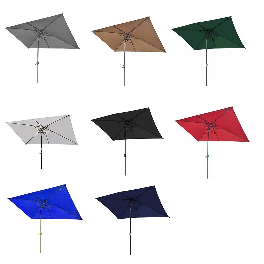 Parasol de jardin blanc pour réunions extérieures, grand couvercle de parapluie, processus d'install