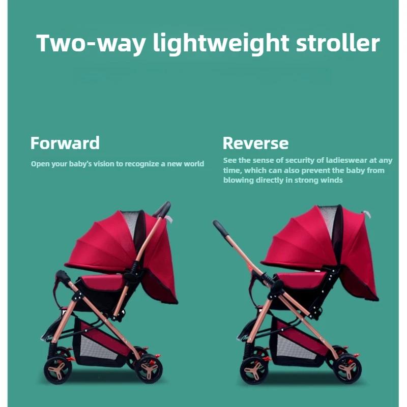 2025 nouveau Style poussette bébé à quatre roues poussette de bébé pliable légère avec fonction bidi