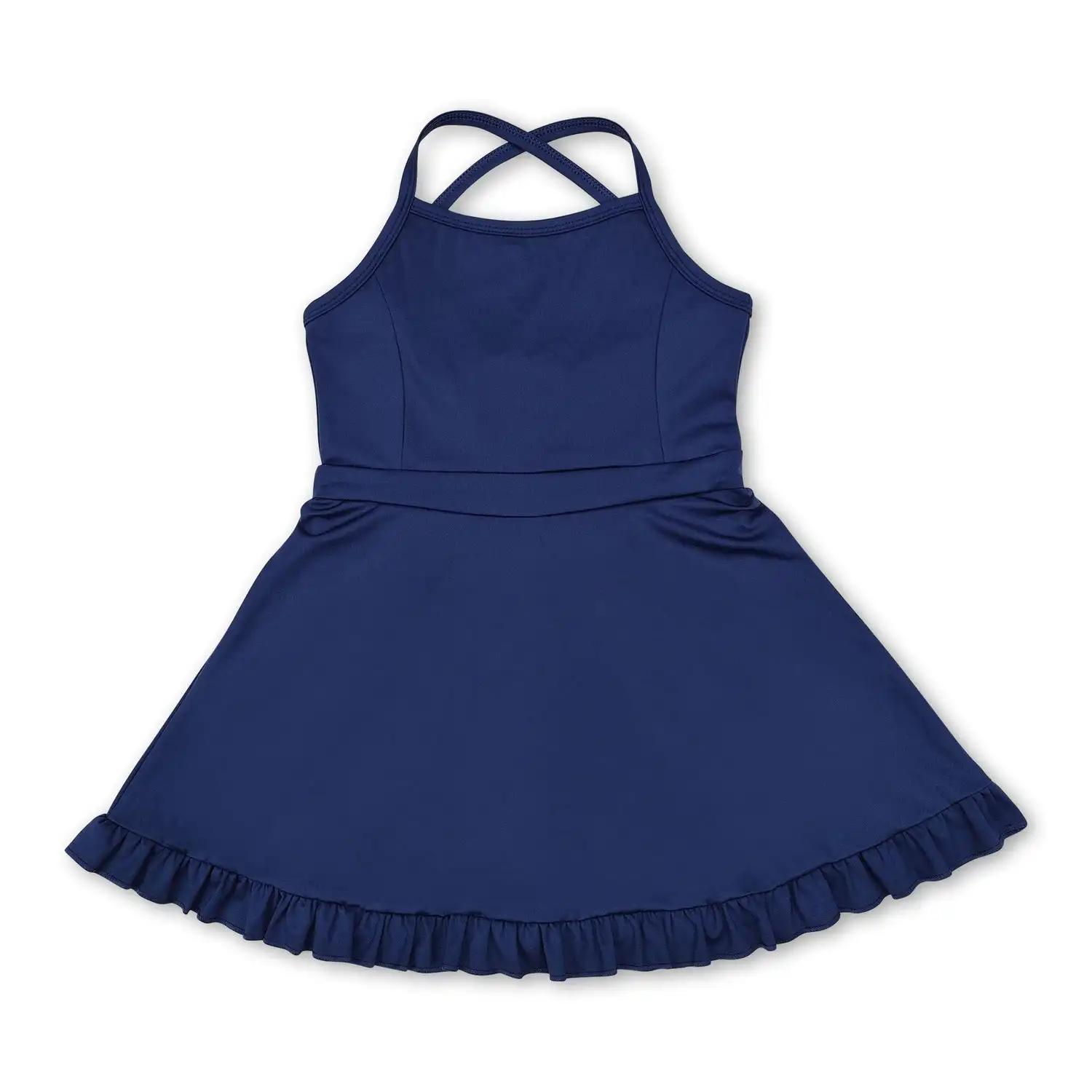 Robes de sport tricotées pour bébés filles, longueur genou, pour le sport et les activités