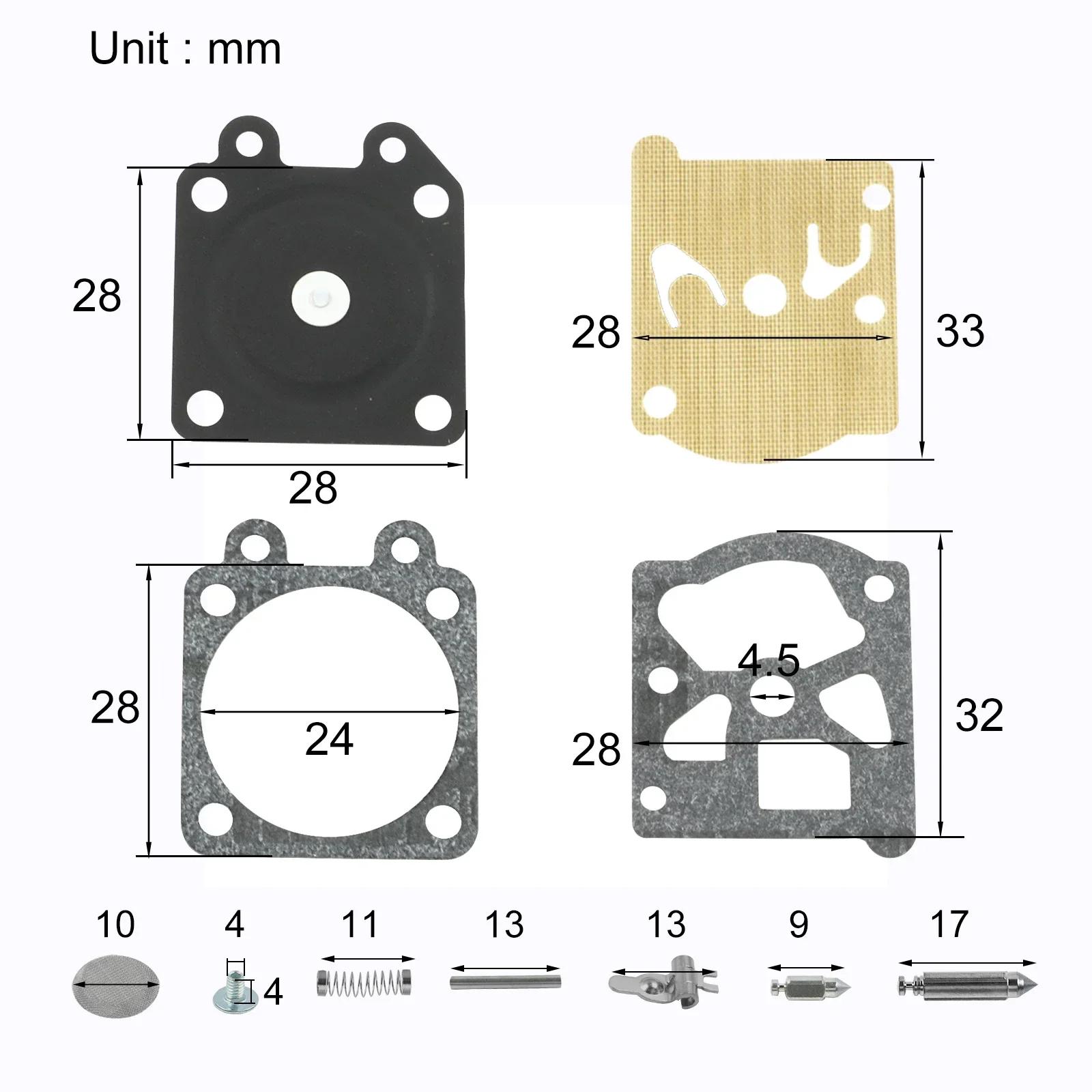 Kit de réparation de reconstruction de carburateur de tronçonneuses pour Walbro K11-WAT Stihl MS210 
