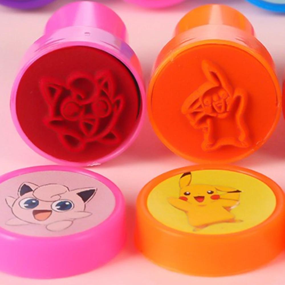 12 pièces Pokemon Anime couleur Mini sceau Pikachu Gengar ronflement dessin animé mignon en plastiqu