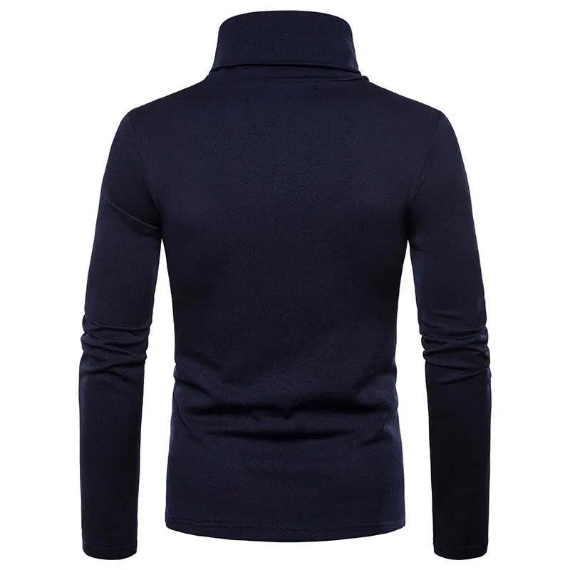 Pulls à col roulé pour hommes automne-hiver, décontractés, thermiques, manches longues, coupe ajusté