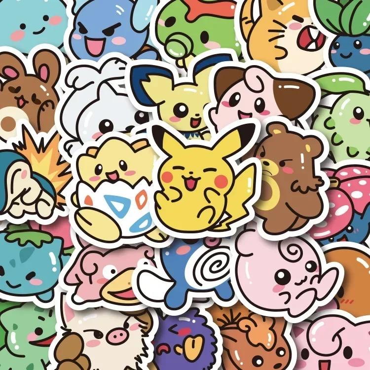 Autocollants Pokémon Pikachu Anime, décalcomanies bricolage pour ordinateur portable, bagages, planc