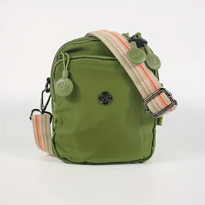 Sac à bandoulière pour femmes, sac à main pour téléphone portable, matériau en Nylon, 3 poches, ferm
