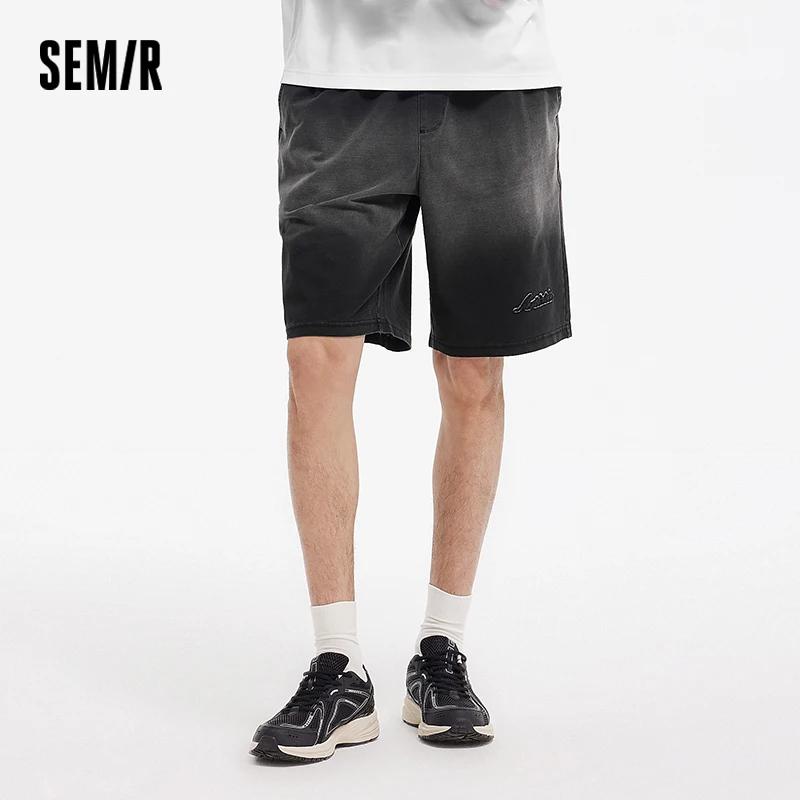 Shorts en jean pour homme Semir 2026, broderie vintage, coupe ample, décontracté, mode, doux, pour t