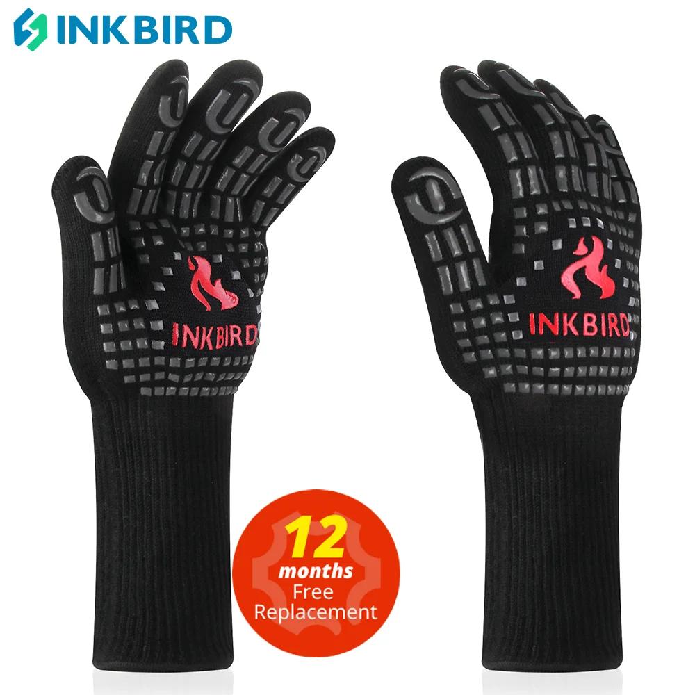 INKBIRD Gants chauds pour barbecue de 14 pouces 1472 ℉   Gant de grill résistant à la chaleur extrêm