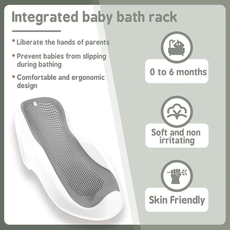 Support de bain doux pour bébés nouveau-nés - Siège de bain ergonomique, facile à nettoyer et confor