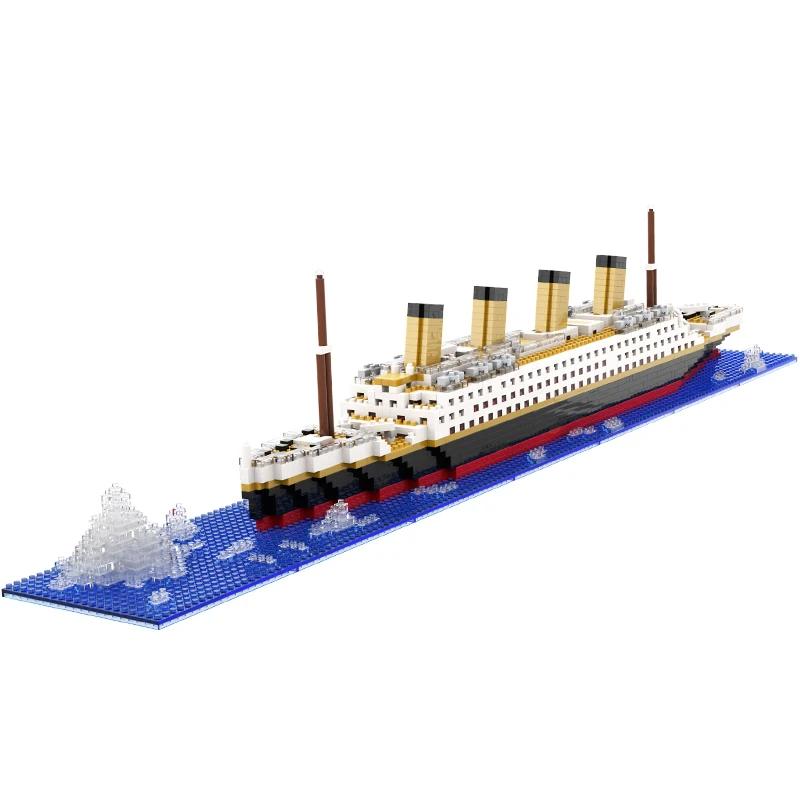 Kit de modèle de brique de soleil de croisière de puzzle de Titanic pour garçon et fille, jouet d'as