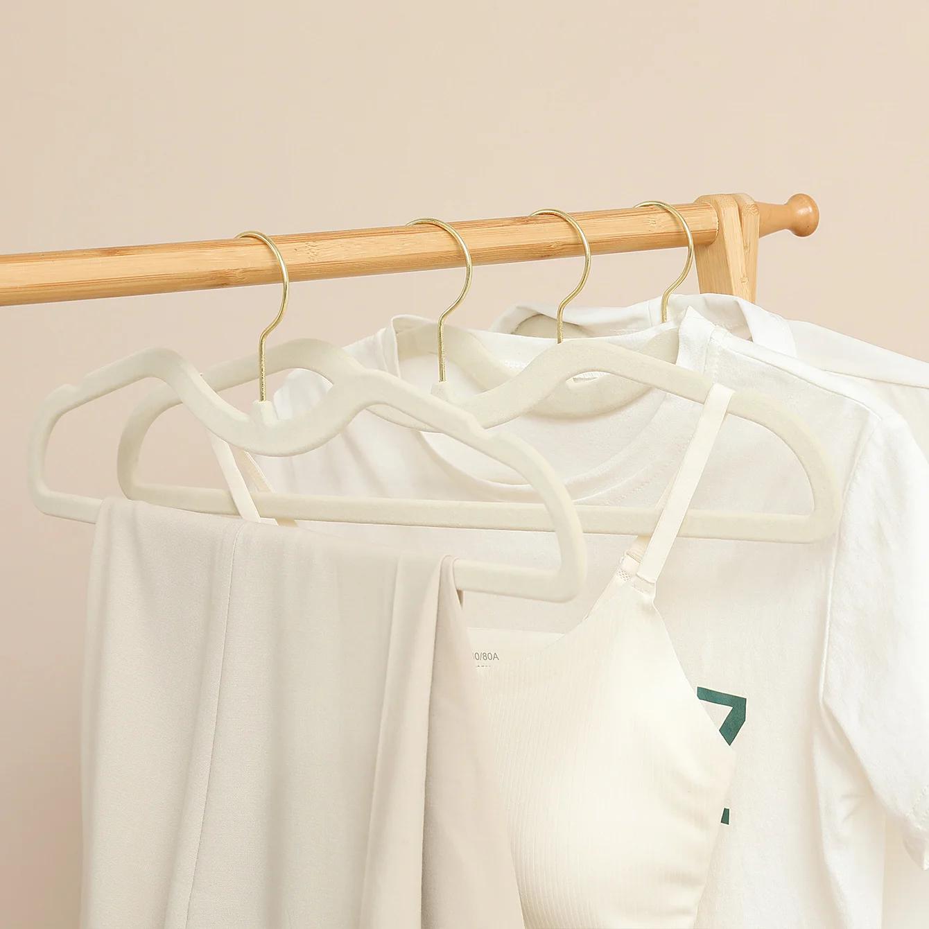 Cintre en plastique antidérapant à col court pour chambre à coucher, 10 pièces, support pour pantalo