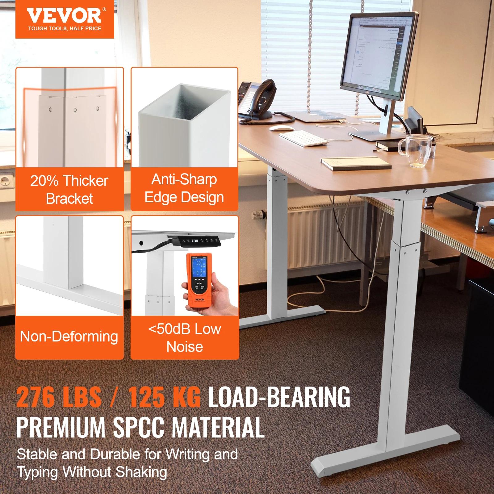 SucceBuy cadre de bureau debout électrique debout pieds de bureau d'ordinateur ergonomique bricolage