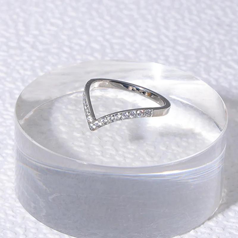 GD-Bijoux de doigt en forme de V pour femme, plaqué or 18 carats, acier inoxydable, cubique, contre-
