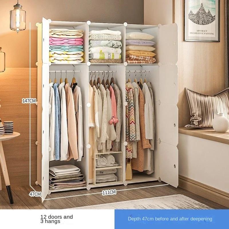 Armoires pliantes en plastique pour vêtements, armoires pliantes, commodes, cube, Psychde rangement,