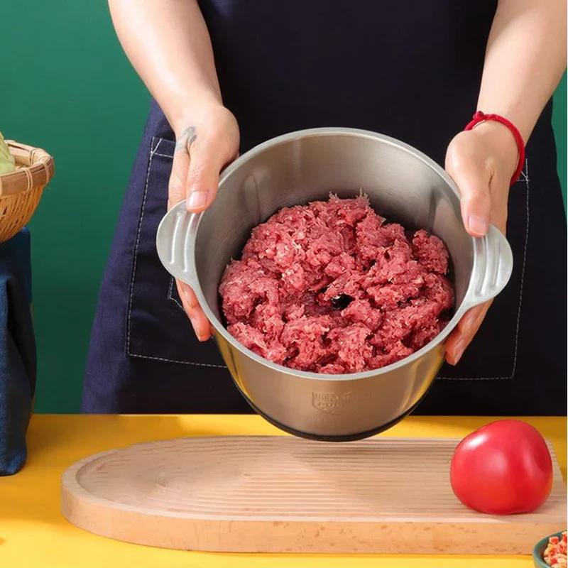 Hachoir à viande électrique multifonctionnel 2L - Machine fumeur domestique acier inoxydable