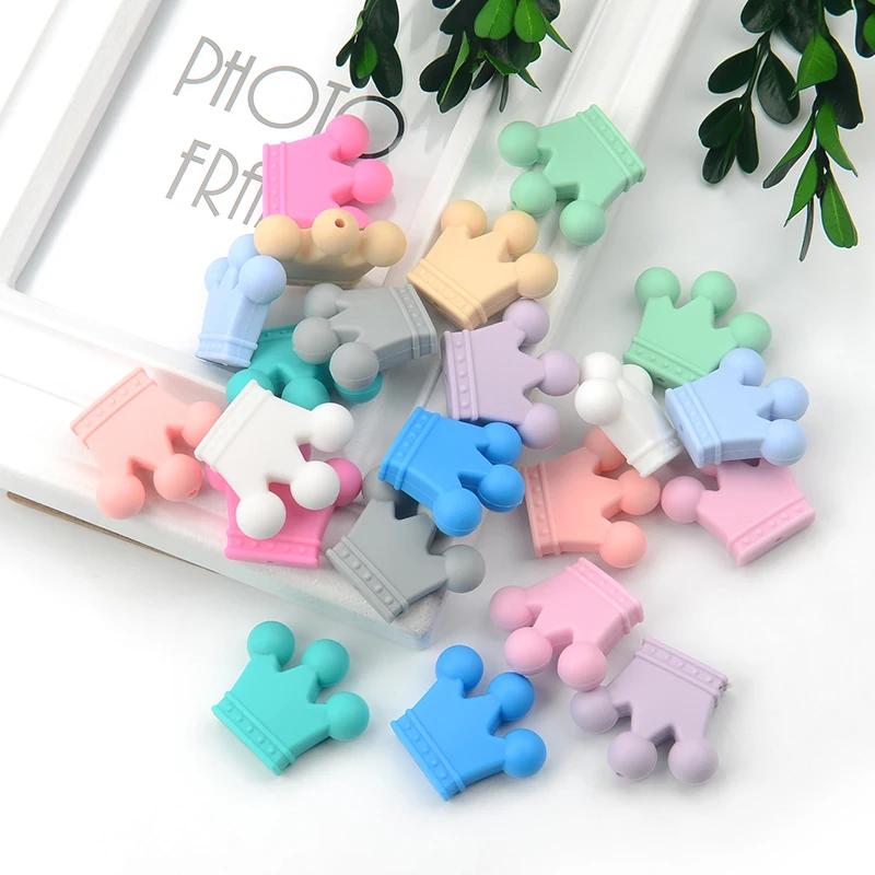 LOFCA 10 pièces/lot perles de couronne en Silicone sans BPA perles de dentition en Silicone bébé à m