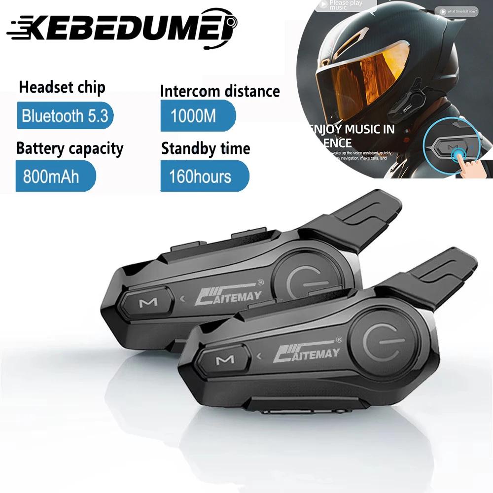 Oreillette Bluetooth X1 Plus pour Moto, appareil de communication pour casque, Intercom pour 2 motoc
