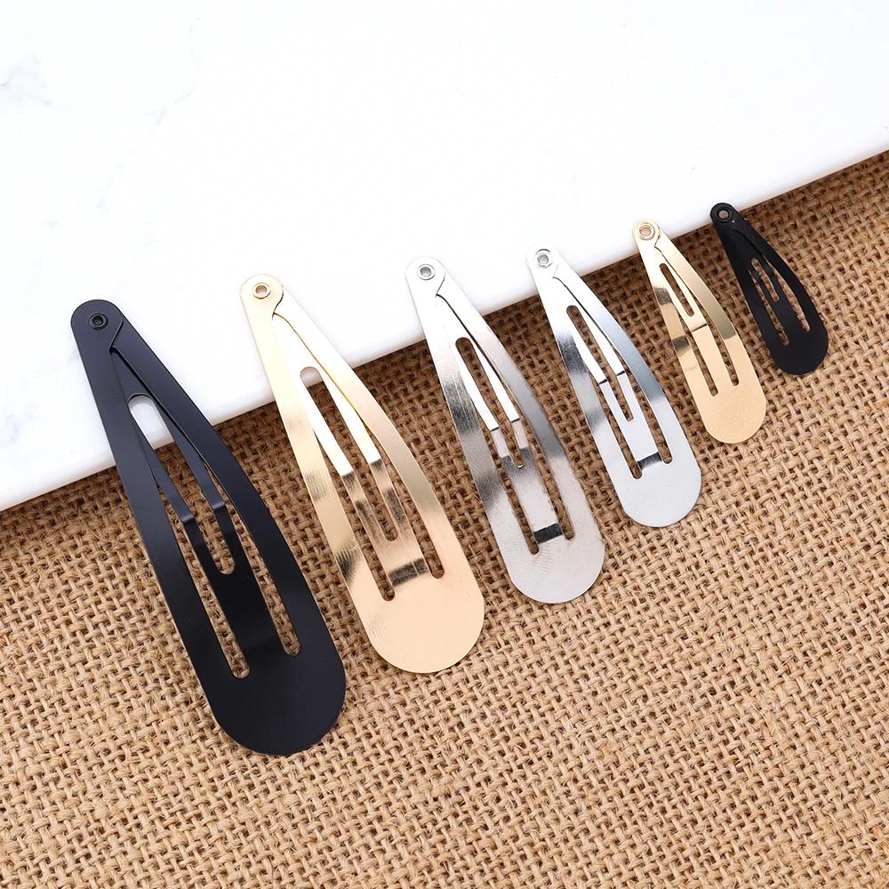 Épingle à cheveux en forme de goutte d'eau, pinces à cheveux BB à pression en métal simple, barrette