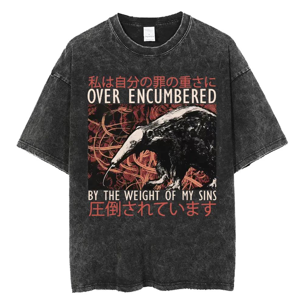 T-shirt manches courtes col rond Y2k, humoristique, à manches courtes, col rond, j'ai fait un mal, j