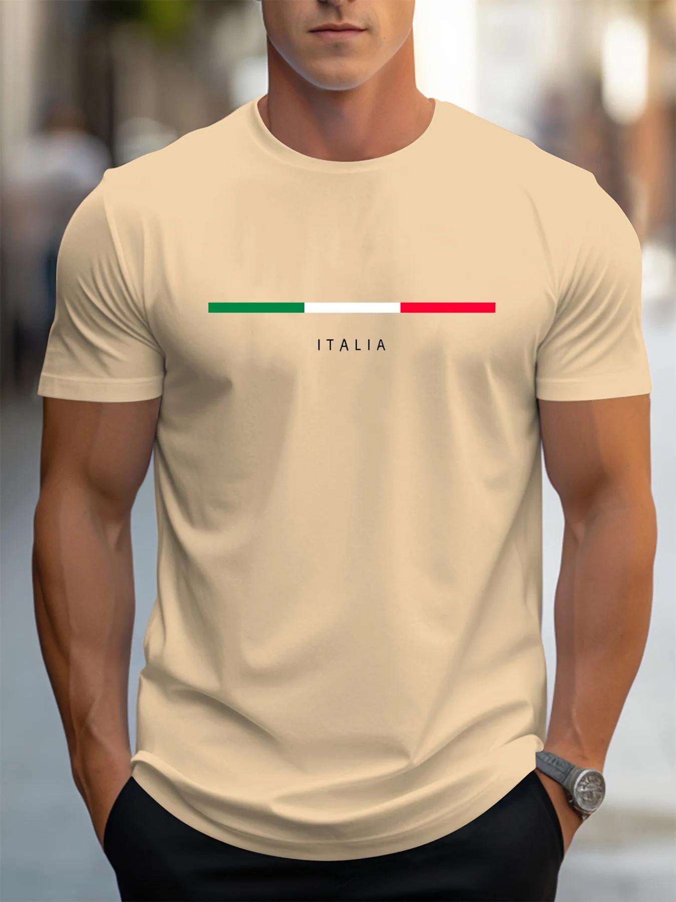 T-shirt manches courtes col rond homme, 100 coton, à la mode, décontracté, ample, grande taille, mot