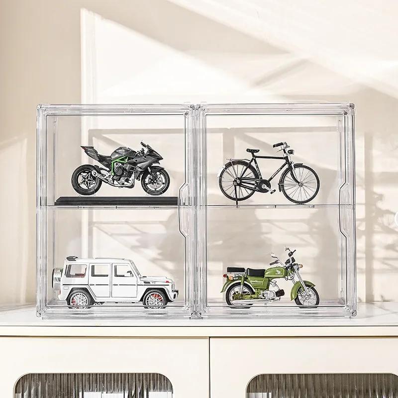 Boîte d'affichage transparente pour les doigts, vitrine de jouets pliable en acrylique transparent p