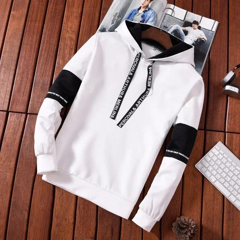 Sweat à capuche pour hommes à manches longues impression décontractée avec lettre sweats nouveau pri