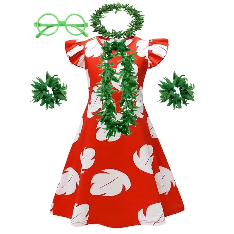 Enfant Lilo et Stitch série télévisée animée Costume jouer habiller 2025 Hawaii Style Lilo Robe Todl