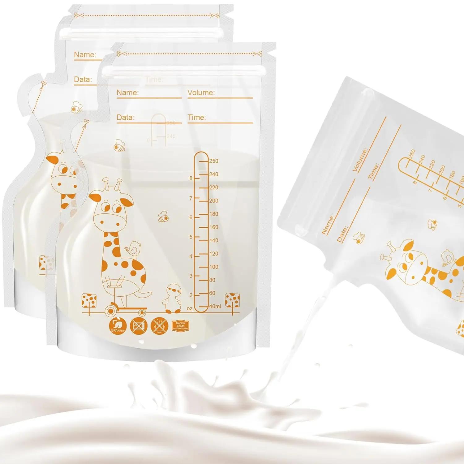 Sacs de conservation jetables pour lait maternel, 100 ou 50 paquets, capacité de 250ml, qualité hosp