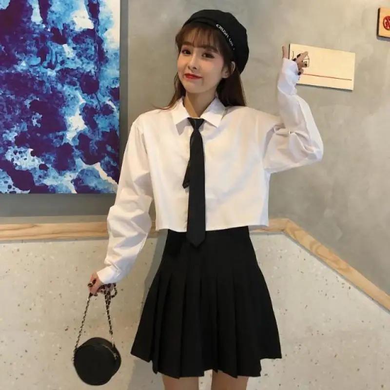 Chemise blanche courte surdimensionnée pour femmes, manches courtes, col Polo, boutonnée, chemises c
