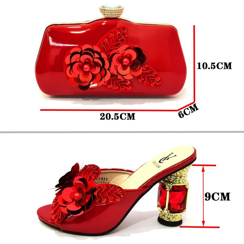 Doershow Ensembles de chaussures et de sacs italiens pour soirée avec sacs à main en cuir italien Ch