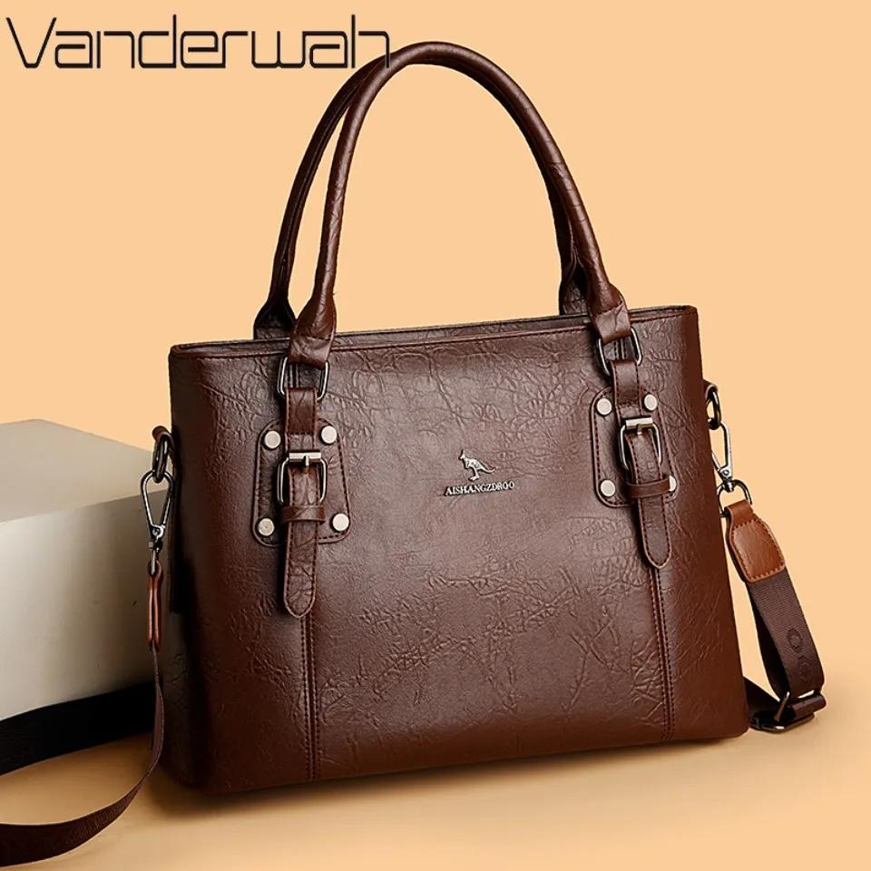 Sacs à main en cuir PU souple de marque authentique, sacs à poignée supérieure de créateur, sacs à b