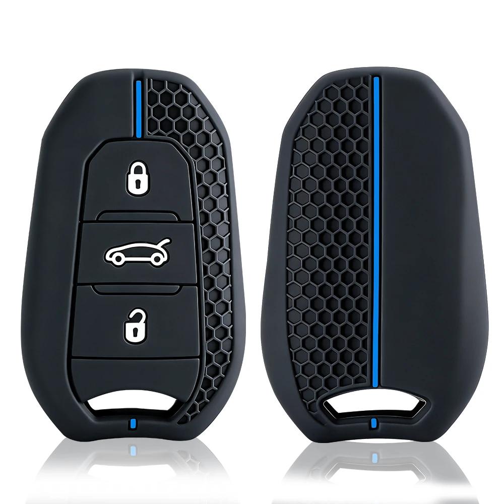 Coque de protection en Silicone pour clé de voiture, pour Peugeot 2008 3008 4008 5008 308 408 508 ci