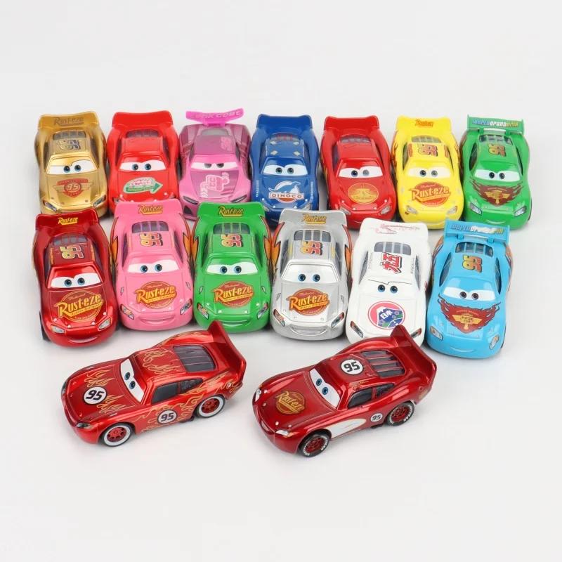 34 Styles voiture jouet Disney Pixar voitures de course Lightning McQueen 1:55 métal moulé sous pres