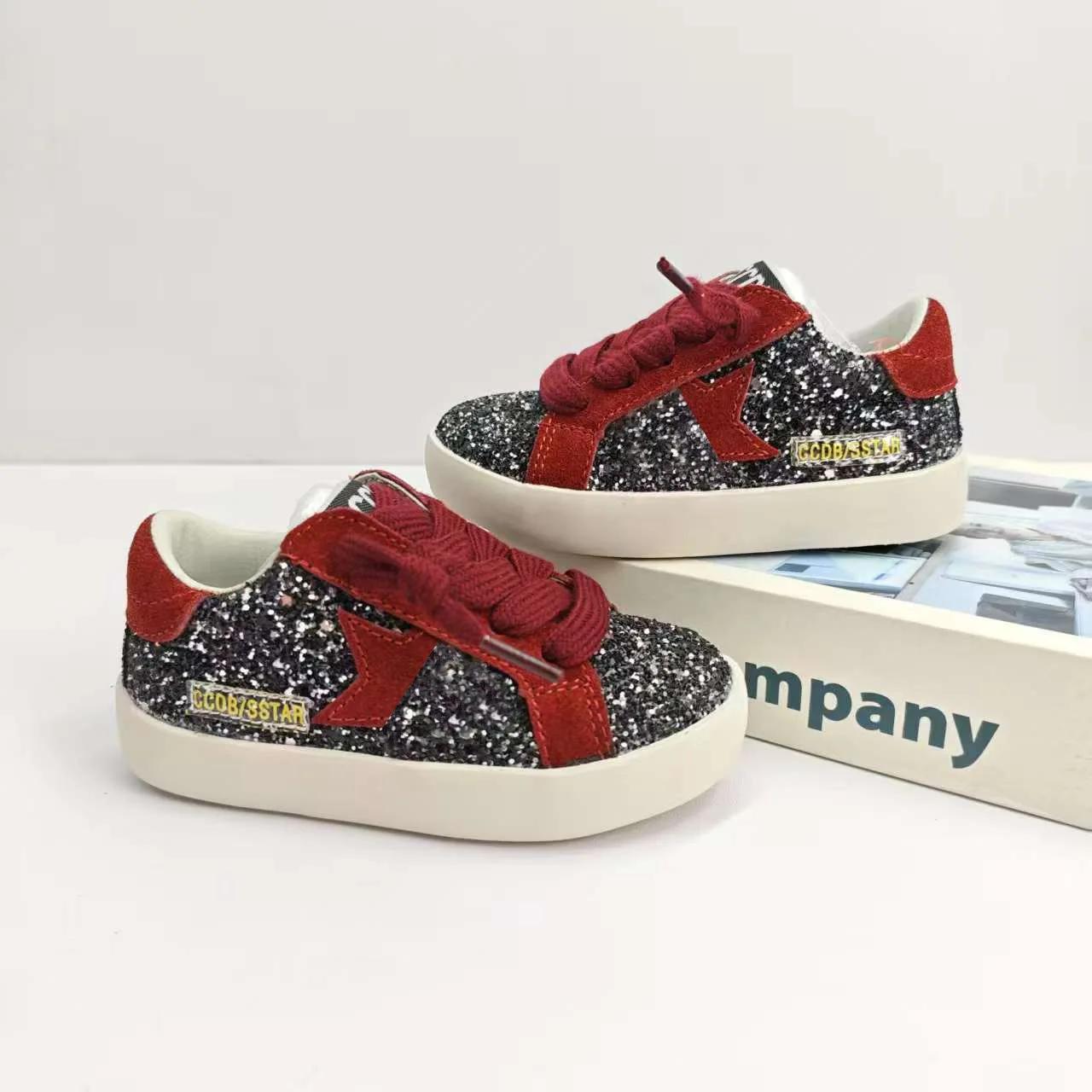 Enfants mode automne printemps enfants étoile conseil chaussure fille couleur bloquant chaussures dé