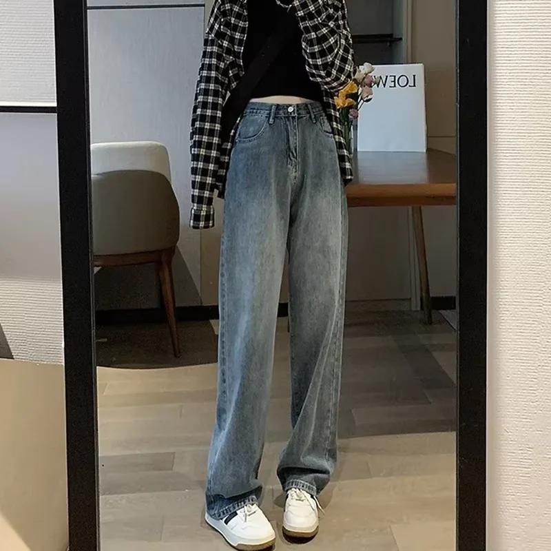 Nouveaux Styles d'automne et d'hiver adaptés à toutes les saisons, jean basique pour femmes, taille 