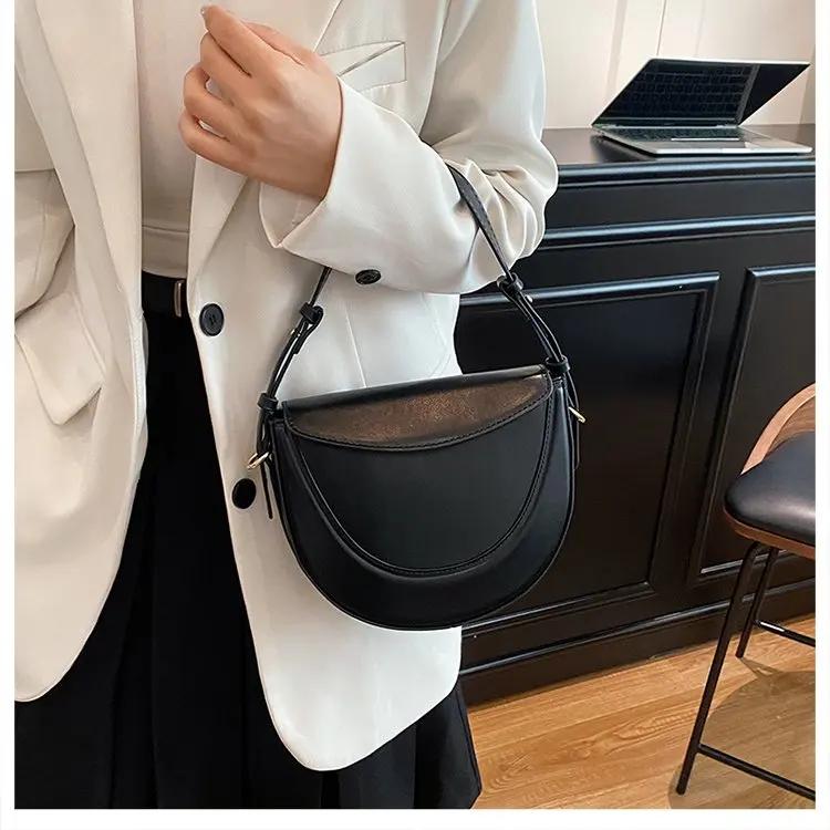 Sac à main élégant à bandoulière, sac à main en cuir de luxe haut de gamme pour femmes, design vinta
