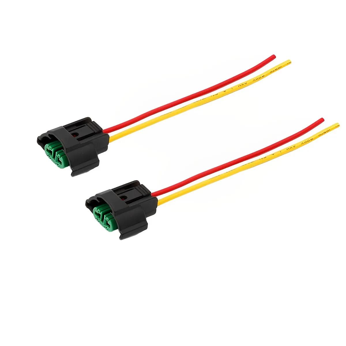 Connecteur de faisceau de lumière femelle noir H11 12V, 2 pièces, faisceau de câblage pour phare ant