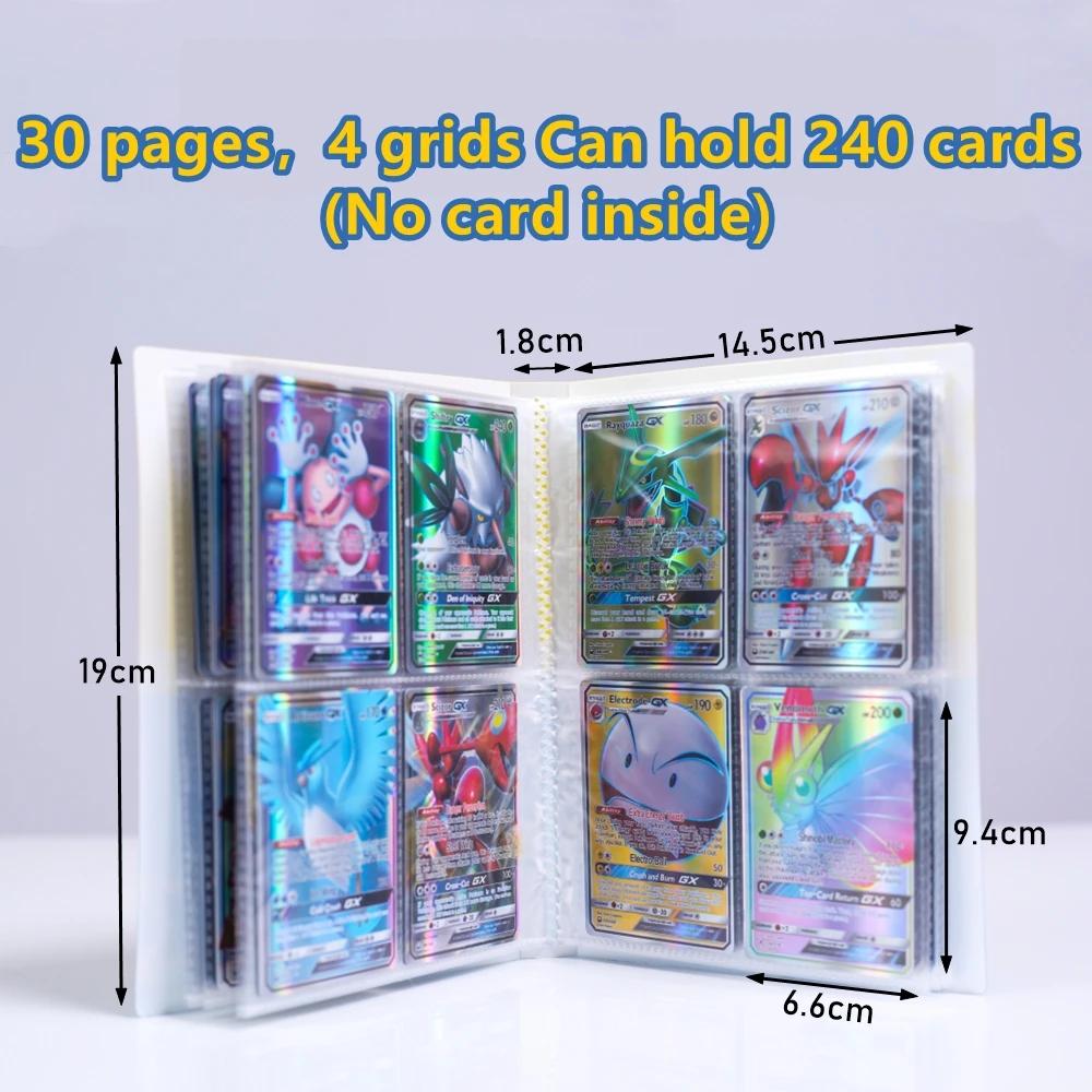 240 pochettes de protection pour cartes Pokémon, classeur de collection, album de rangement et de pr