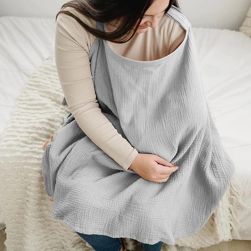 Couverture d'allaitement respirante pour bébé, couverture d'allaitement en mousseline de coton, tabl