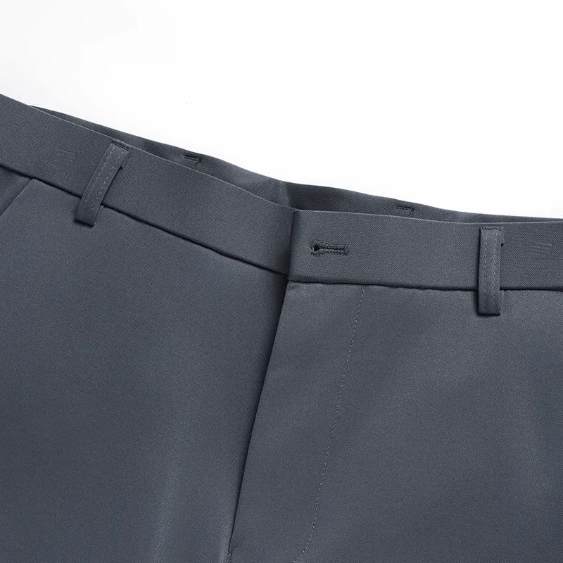 Pantalon d'été pour hommes, fin, droit, extensible, décontracté, sans Trace, sans repassage, tissu s