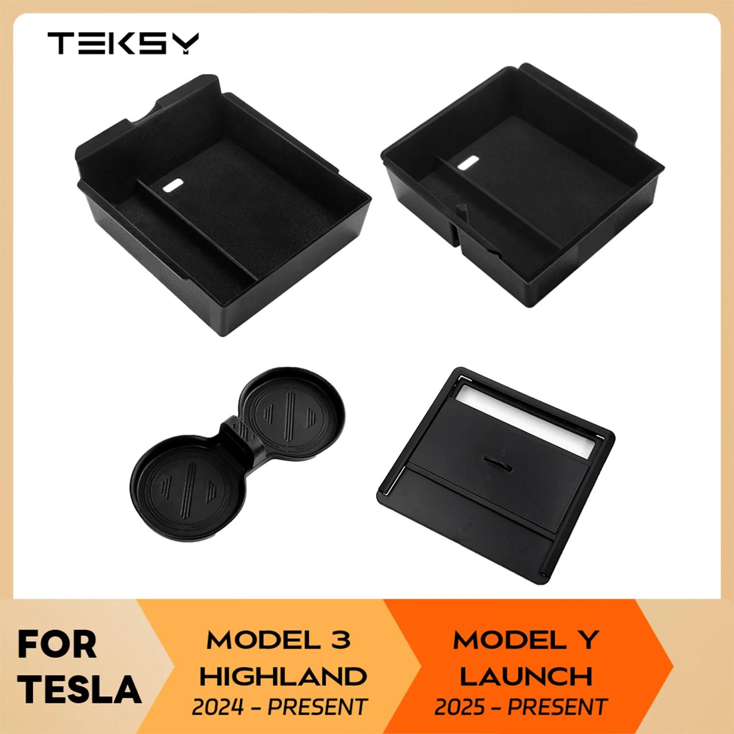 Boîte de rangement pour accoudoir de Console Tesla, nouveau modèle Y Launch Juniper 2025 modèle 3 Hi