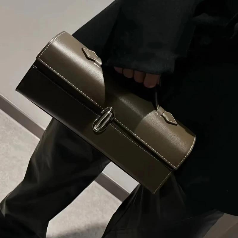 Sac fourre-tout en cuir véritable SAVETTE 2026 pour femme, sac à main simple, petit sac carré, haute