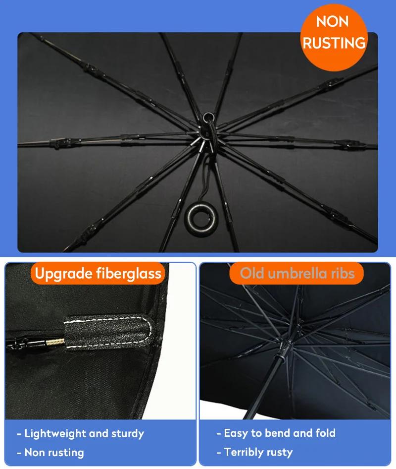 Parasol pare-soleil avant de voiture avec anneau de traction, protection pare-brise, visière solaire