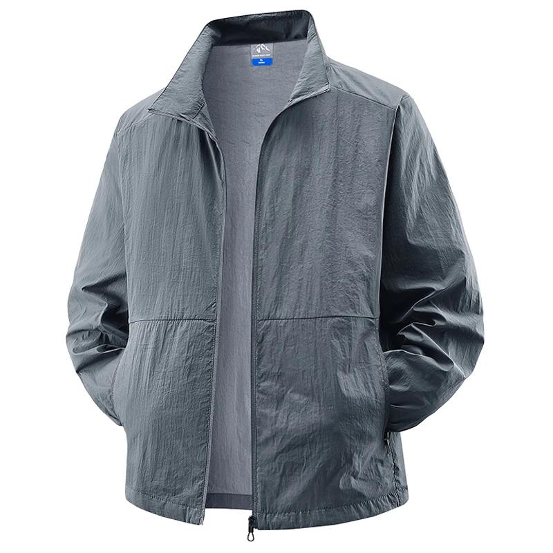 Veste de cyclisme d'été en peau de soleil pour hommes, grande taille 7XL 8XL, manteau de course en p