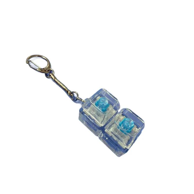 Jouets anti-stress pour clavier, capuchons de touches en cristal LED, porte-clés, gadget pour les do