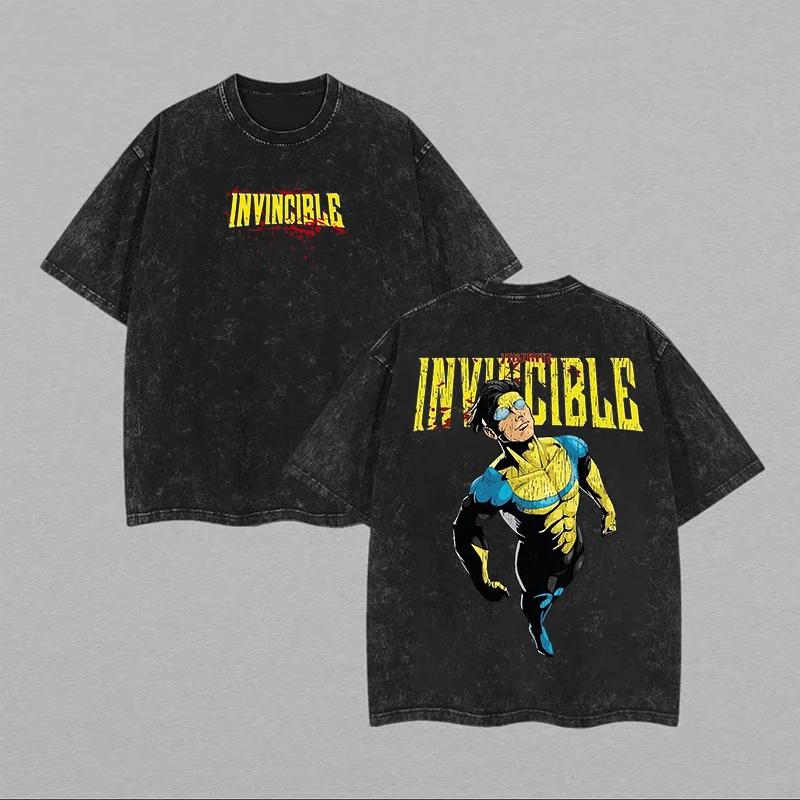 T-shirt Anime Invincible tendance, unisexe, grande taille, pour les couples, vêtements originaux, à 