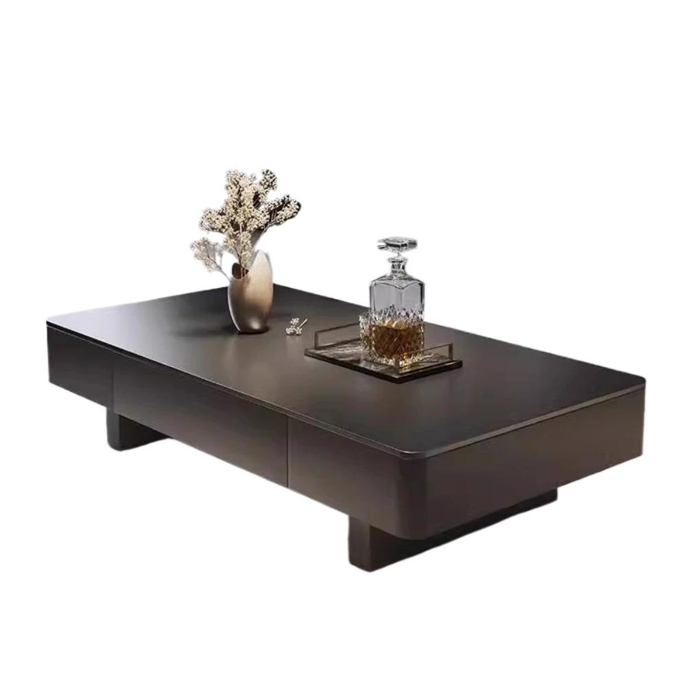 Tables basses De luxe modernes rangement Tables basses en marbre minimaliste nordique rectangulaire 