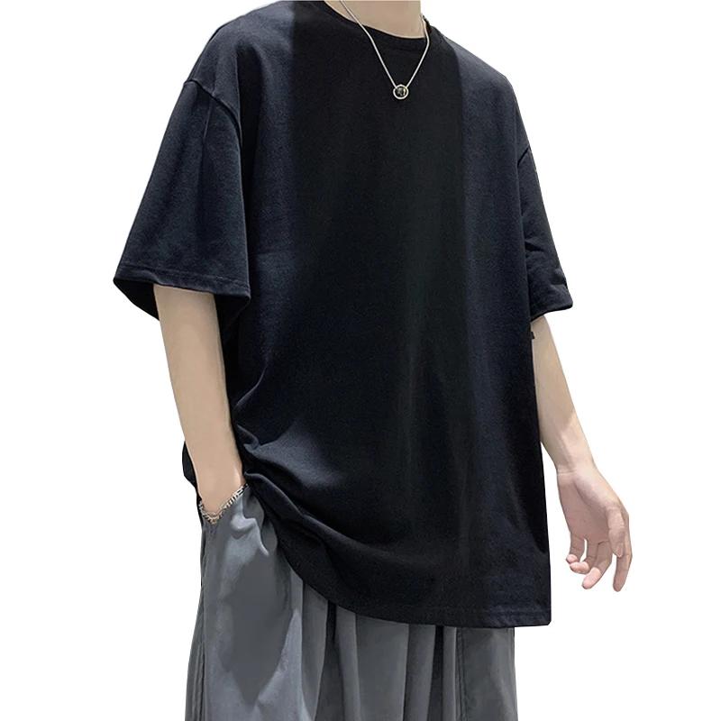 T-Shirt à Manches Courtes et Col Rond pour Homme, Vêtement en Coton, Style Hip Hop, Streetwear, Coul