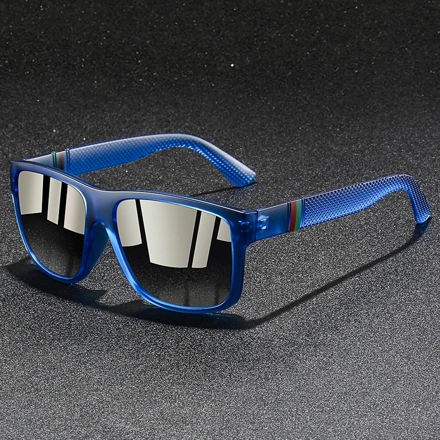 Mode Vintage motif de contrôle carré lunettes de soleil hommes femmes pêche conduite homme marque de