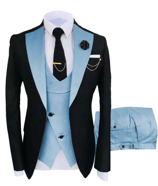 Nouveau Costume Homme vêtements populaires de luxe fête scène hommes Costume garçons d'honneur coupe