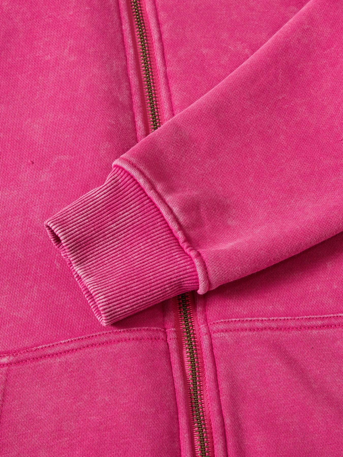 Sweat à capuche délavé pour femmes, couleur unie, 100% coton, Sport décontracté, fermeture éclair, Y