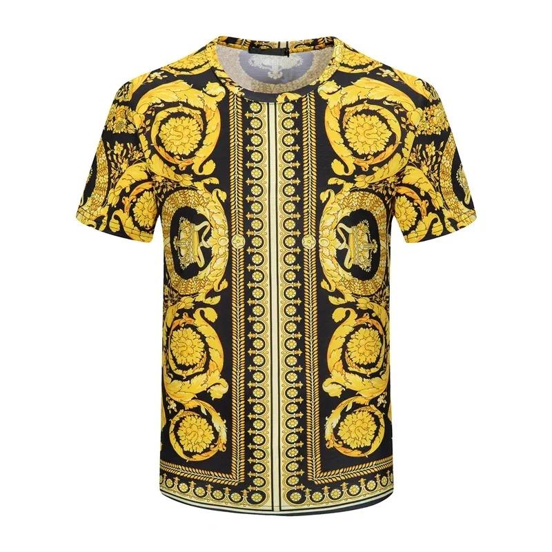 T-shirts décontractés d'été pour hommes et femmes, chemises imprimées en 3D, rétro de luxe, fleurs r